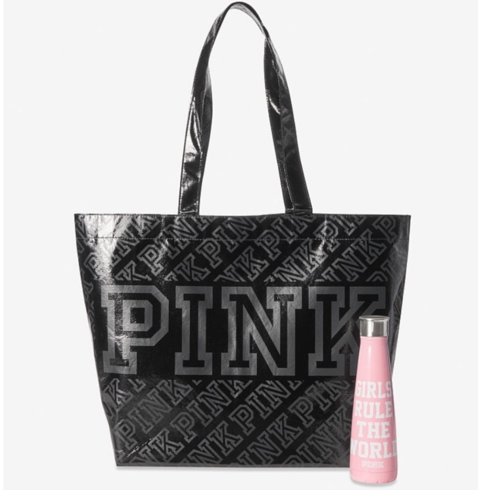 New s'well water bottle pink bottle Victoria’s Secret bag bundle VS Pink Tote